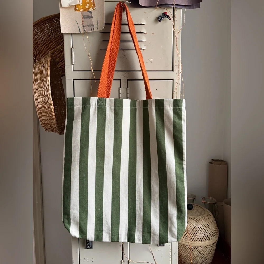 Printed Beaded Canvas Tote Bag (See photos/Description) - Picture 14 of 16